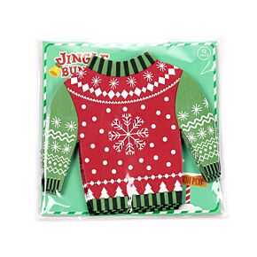 Lot de 12 Serviettes en Papier 3 plis - Pull de Noël