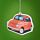 Désodorisant à Suspendre Fiat 500 - Voiture Rétro Parfum Orange