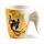 Mug à Anse Décorée -  ailes d'ange blanches avec décalque d'ange 
