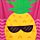 Serviette de Plage en Microfibre - Good Vibes Only Ananas 