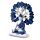 Figurine Bouddha Thaïlandais Blanc et Bleu -Arbre de Vie