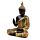 Figurine Bouddha Thaïlandais Noir & Orange - Méditation