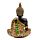Figurine Bouddha Thaïlandais Noir & Orange - Méditation
