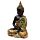 Figurine Bouddha Thaïlandais Noir & Orange & Or - Contemplation