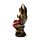 Figurine Boudha Thaïlandais Rouge & Doré - Lotus