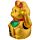 Maneki Neko Chat porte bonheur, yeux ouvert 17cm