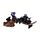 Chats Sorciers jouants sur Balai 