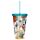 Verre PVC Double Paroi 500ml avec Paille & Couvercle Space Cadet - Fusée de l'Espace