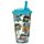 Verre PVC Double Paroi 500ml avec Paille & Couvercle Volkswagen - Van Bus Combi VW T1 Surf Adventure