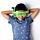 Coussin de Voyage Relaxeazzz Peluché 2-en-1 avec Masque Yeux Monstarz - Monstre Vert