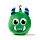 Coussin de Voyage Relaxeazzz Peluché 2-en-1 avec Masque Yeux Monstarz - Monstre Vert