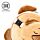 Coussin de Voyage Relaxeazzz Peluché 2-en-1 avec Masque Yeux Mopps - Chien Carlin
