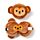 Coussin de Voyage Relaxeazzz Peluché 2-en-1 avec Masque Yeux - Singe
