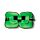 Coussin de Voyage Relaxeazzz Peluché 2-en-1 avec Masque Yeux Minecraft - Creeper