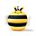 Coussin de Voyage Relaxeazzz Peluché 2-en-1 avec Masque Yeux Adorabugs - Abeille