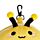 Coussin de Voyage Relaxeazzz Peluché 2-en-1 avec Masque Yeux Adorabugs - Abeille