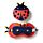 Coussin de Voyage Relaxeazzz Peluché 2-en-1 avec Masque Yeux Adorabugs - Coccinelle