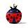 Coussin de Voyage Relaxeazzz Peluché 2-en-1 avec Masque Yeux Adorabugs - Coccinelle