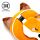 Coussin de Voyage Relaxeazzz Peluché 2-en-1 avec Masque Yeux Adoramals - Finnick, le Renard