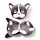 Coussin de Voyage Relaxeazzz Peluché 2-en-1 avec Masque Yeux - Chien Bouledogue Français