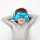 Relaxeazzz Adoramals Blu le Dauphin Coussin de voyage 2 en 1