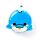 Relaxeazzz Adoramals Blu le Dauphin Coussin de voyage 2 en 1
