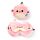 Relaxeazzz Adoramals Puff le Poisson Globe Coussin de voyage 2 en 1