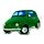 Coussin Peluché Fiat 500 Verte 
