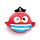 Relaxeazzz Jolly Roger Bembo Le Perroquet Pirate Coussin de voyage 2 en 1