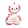 Relaxeazzz Adoramals Maddie l'Axolotl Coussin de voyage 2en1 