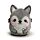 Peluche Squidglys Adoramals - Dorian Le Loup