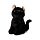 Câle-porte Peluché - Chat Noir