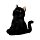 Câle-porte Peluché - Chat Noir