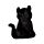 Câle-porte Peluché - Chat Noir