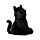 Câle-porte Peluché - Chat Noir