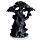 Figurine Ganesh Noir & Doré - Assis Sous un Arbre