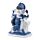 Figurine Ganesh Blanc & Bleu - Meditation