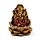 Lot de 2 Ganesh & Lakshmi dorés sur lotus