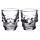 Lot de 2 Verres à Shot Skulls & Roses - Crâne (60ml)