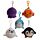 Porte-clés Peluché Squeezies Adoramals Sealife – Mer & Vie Marine Pingouin, Phoque, Poisson Clown, Poulpe, Requin