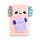 Bloc-notes Peluché avec Mini Bloc-notes dans poche - Adoramals Maddie l'Axolotl 