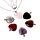 Pendentif gemme Cœur avec 6 pierres interchangeables 