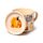 Ensemble Mug Porcelaine & Dessous de Tasse - Autumn Harvest 