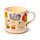 Ensemble Mug Porcelaine & Dessous de Tasse - Autumn Harvest 