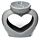 Brûleur à Huile et Fondant de Cire avec Séparation - Gris à Forme de Coeur