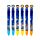 Stylo Multi-couleur (8 Couleurs) avec Embout - Equipe Spatiale 