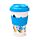 Mug de Voyage 400ml en Plastique Recyclé Rpet Volkswagen - Van Bus Combi VW T1 The Waves are Calling