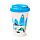 Mug de Voyage 400ml en Plastique Recyclé Rpet Volkswagen - Van Bus Combi VW T1 The Waves are Calling
