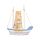 Bateau à voile avec Etoile bleue - Souvenir Seaside Bord de Mer 
