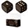 Ensemble 2 Dés Skulls & Roses - Noir & Crânes Dorés